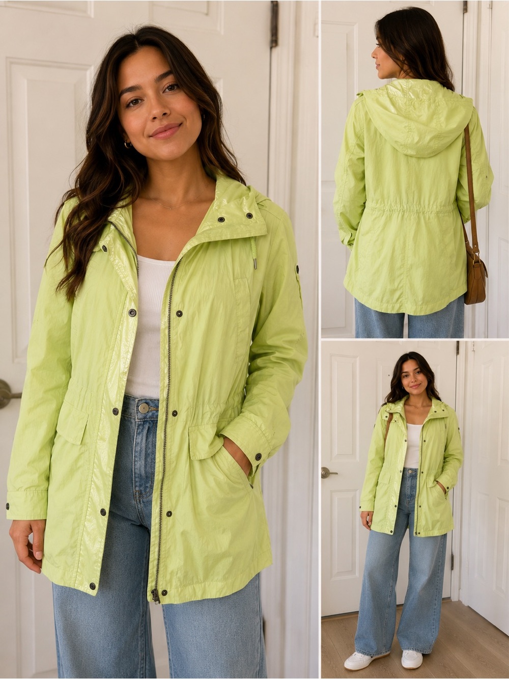 Lucky Brand  Green Hooded Utility Jacket